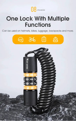 Portable Anti Theft Cable Lock For Helmets And Bikes — product view 17