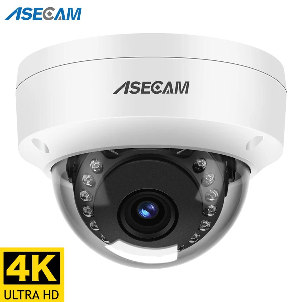 8MP 4K POE IP Outdoor Dome Camera - IK10 Explosion - Proof H265 Onvif CCTV - stepyours.com