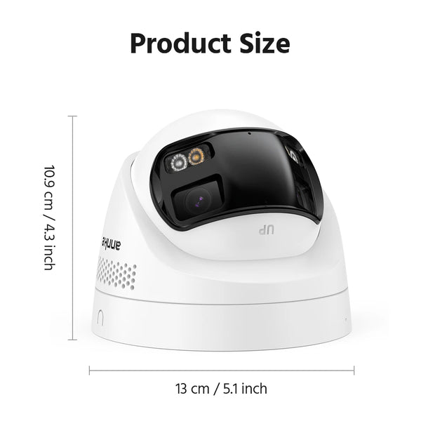 ANNKE 4K 8MP Dual - Lens Outdoor PoE Camera - 180 - Degree Wide View - stepyours.com