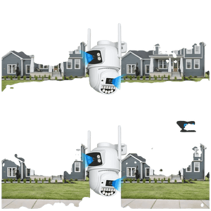 8MP 4K PTZ WiFi Camera - Dual Lens With Dual Screen AI Tracking Surveillance - stepyours.com