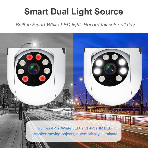Tuya PTZ IP Camera - Auto Tracking And Color Night Vision Security Add Hooks - stepyours.com