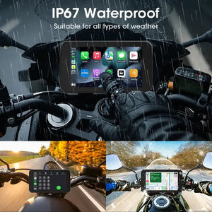 Jansite Motorcycle Screen - Dual Bluetooth Carplay - MT-TPMS 64G product image