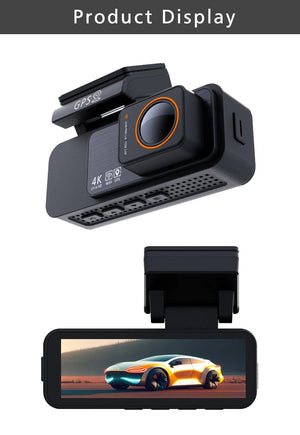 4K Dash Cam Dual Lens With GPS WiFi Night Vision Never Miss A Moment - stepyours.com