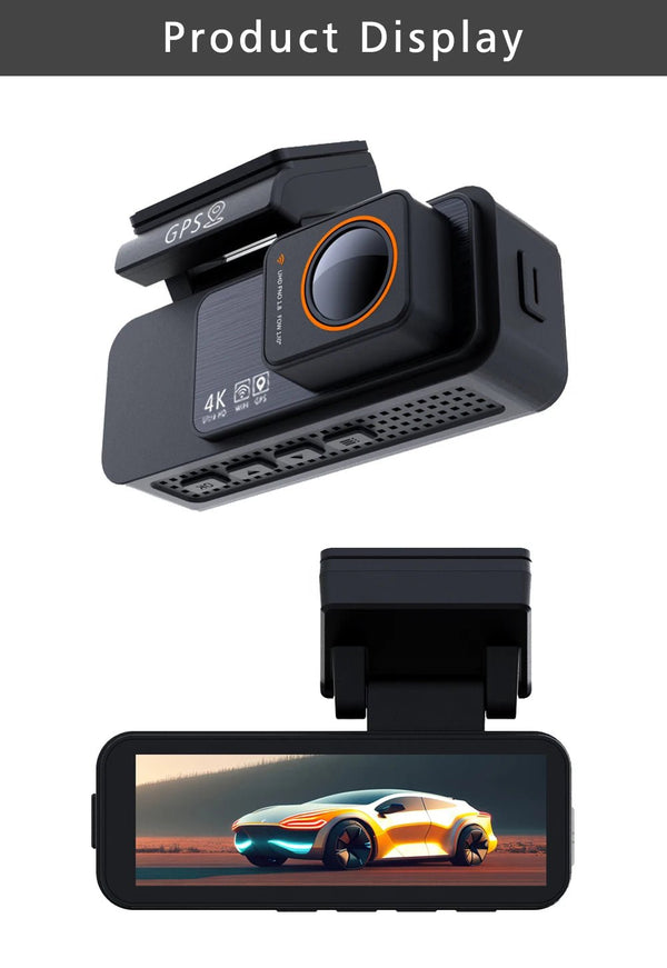 4K Dash Cam Dual Lens With GPS WiFi Night Vision Never Miss A Moment - stepyours.com