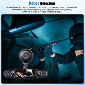 4 Channel Dash Cam With Front And Rear Night Vision Quad Vehicle DVR - stepyours.com