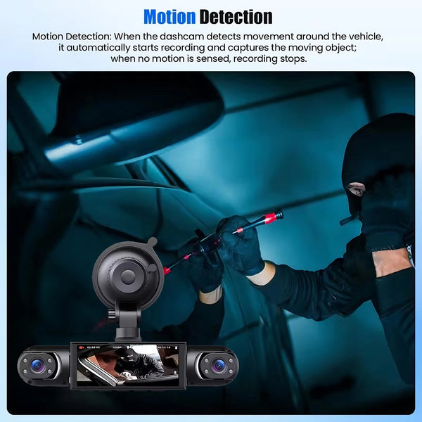 4 Channel Dash Cam With Front And Rear Night Vision Quad Vehicle DVR - stepyours.com