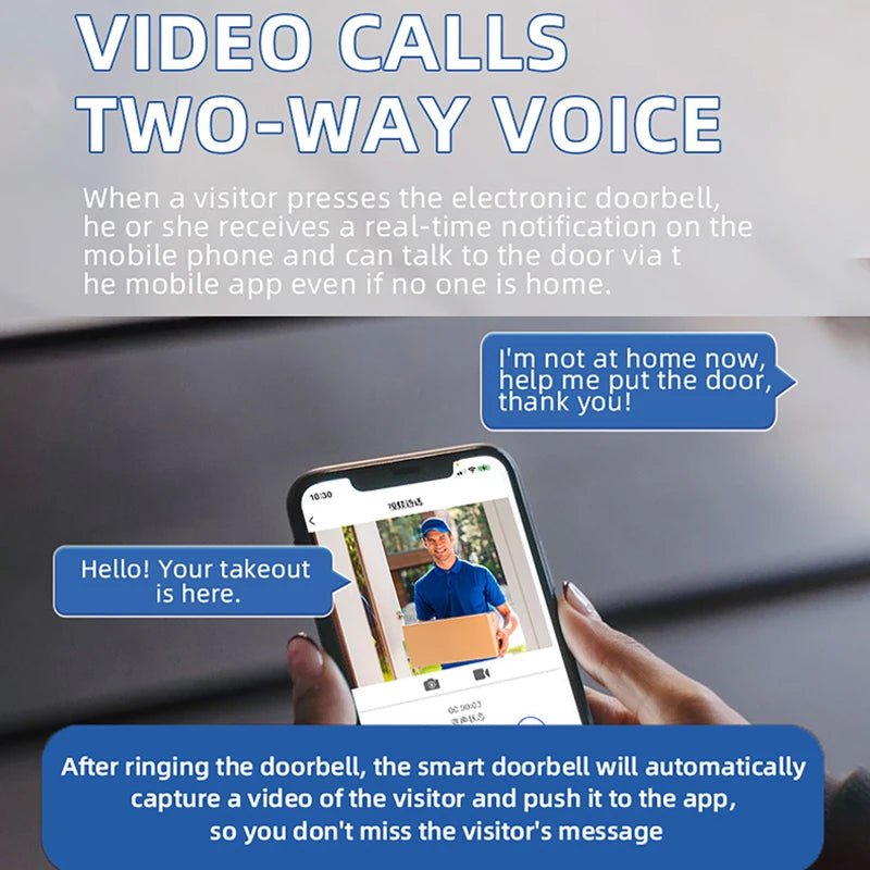 Solar Wireless Outdoor Video Doorbell 2K IP65 Weatherproof - stepyours.com
