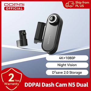 DDPAI N5 Dual Front and Rear Dash Cam 4K Ultra HD GPS ADAS Night Vision - stepyours.com