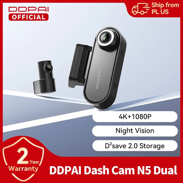 DDPAI N5 Dual Front and Rear Dash Cam 4K Ultra HD GPS ADAS Night Vision - stepyours.com