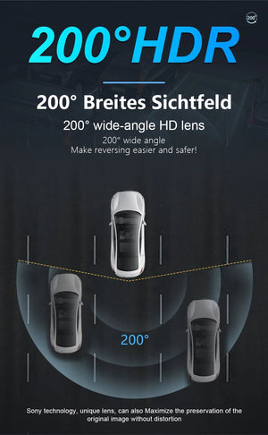 Rear View Camera 200 Degree AHD 1920X1080P Golden Fisheye Lens HDR Night Vision - stepyours.com