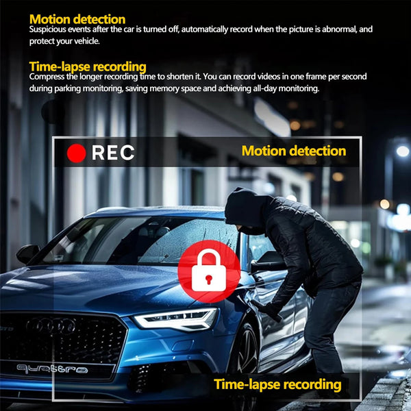 4 Channel WiFi Dash Cam 1080P Front Rear Left Right Night Vision Loop Recording - stepyours.com