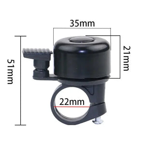 Aluminum MTB Bike Bell - Clear Safety — product view 3