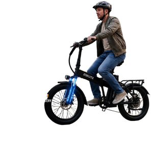 ESKUTE Electric Bike for Adults, 48V 20.8Ah Removable Battery, 20x4 Fat Tire Foldable Ebike with 1200W Peak Motor, Folding E Bike with 7‑Speed, 20+ MPH, up to 80 Miles, NFC Unlock