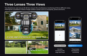 V380 Pro WiFi IP Camera Outdoor 12MP 6K Triple Lens Night Vision - Weatherproof by stepyours.com