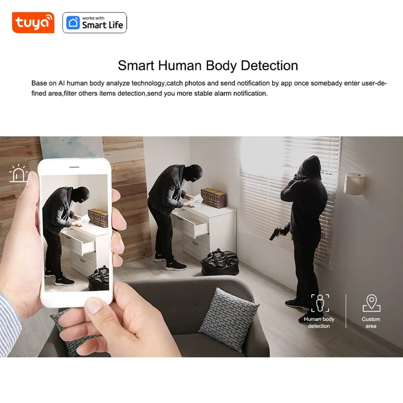 Tuya Smart 3MP Indoor Camera Real Time Alerts 2 Way Audio Human Detection - stepyours.com