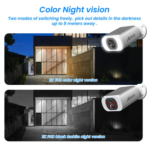 ANRAN C3 Outdoor Wireless Camera Solar Powered Security With Color Night Vision - stepyours.com