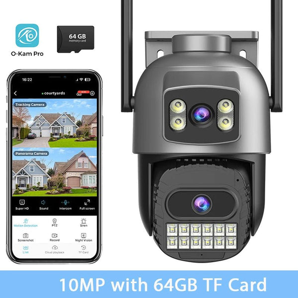 BESDER 15MP WiFi Outdoor PTZ Camera With Auto Tracking 5X Digital Zoom CCTV - stepyours.com