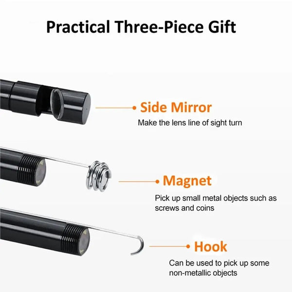 7.0mm Type C Endoscope Camera IP67 Waterproof Borescope With 6 LEDs Android PC - stepyours.com