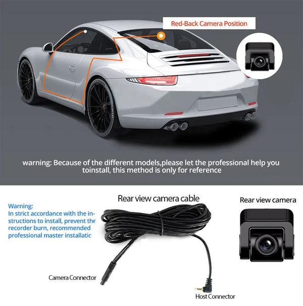 4K Dash Cam Car DVR With Night Vision GPS WiFi Parking Monitor - stepyours.com