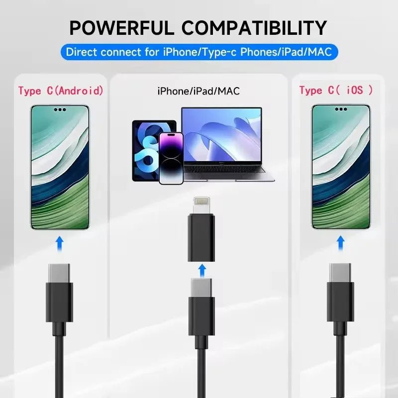 8mm Endoscope Camera 2 In 1 iOS Type C Mini Borescope With 8 LED Lights - stepyours.com