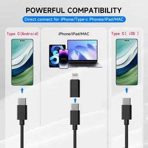 8mm Endoscope Camera 2 In 1 iOS Type C Mini Borescope With 8 LED Lights - stepyours.com
