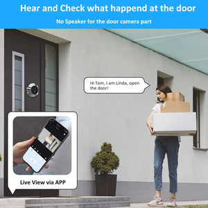 Tuya Smart 3MP Outdoor Wireless Door Peephole Video Eye Camera 2.4G WiFi Night Vision Home Security Door Camera with LCD Screen by stepyours.com