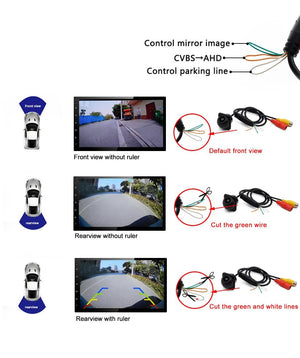Smartour AHD CVBS CCD Fisheye Rear View Camera 1080P Night Vision Waterproof - stepyours.com
