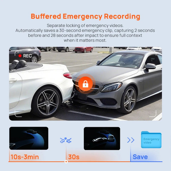 70mai S410 Rearview Dash Cam 2K Front 1080P Mirror - stepyours.com