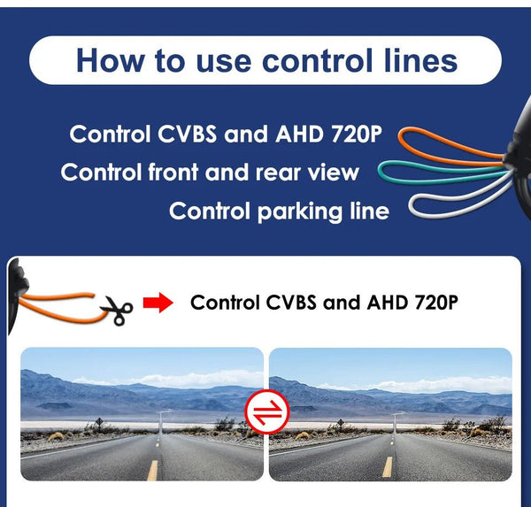 SMARTOUR AHD 1080P Reversing Camera Night Vision CVBS 6M Cable - stepyours.com