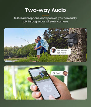 INQMEGA Solar Powered PTZ Camera 5MP 4MP WiFi 4G CCTV With Two Way Audio - stepyours.com