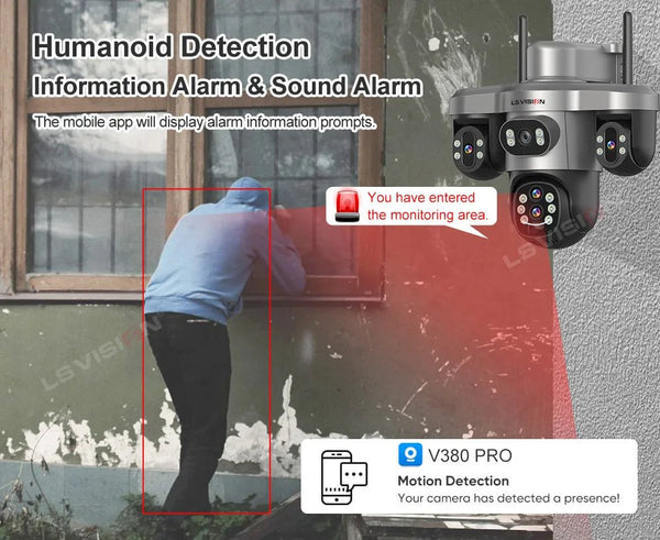 LS Vision 20MP Solar WiFi Surveillance Camera V380 Pro 10X Optical Zoom Outdoor - stepyours.com