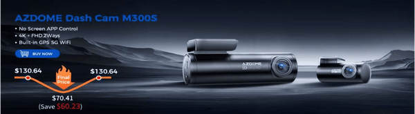 AZDOME 4K Dash Cam M550 Max GPS WiFi Car DVR 3.18Inch Screen Rear Cam - stepyours.com