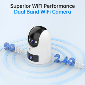 4K PTZ Outdoor IP Camera Dual Lens Auto Tracking Color Night Vision 5G WiFi - stepyours.com