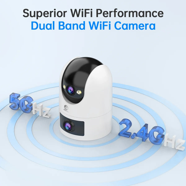 4K PTZ Outdoor IP Camera Dual Lens Auto Tracking Color Night Vision 5G WiFi - stepyours.com