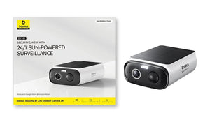 Baseus S1 Lite Solar Security Camera - 2K Wireless Outdoor With 135 Degree FOV - stepyours.com