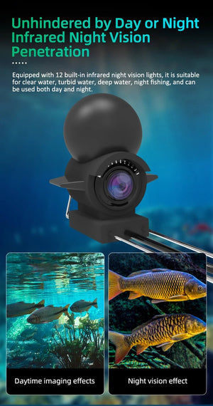 Dodosee 220 Degree Underwater Fishing Camera 1080P Night Vision LCD Fish Finder - stepyours.com