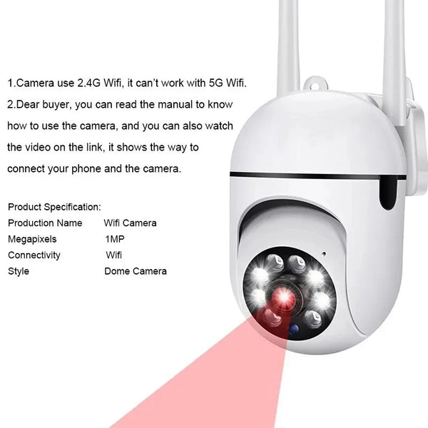 1080P HD PTZ WiFi IP Camera Outdoor Night Vision Waterproof CCTV Surveillance - stepyours.com