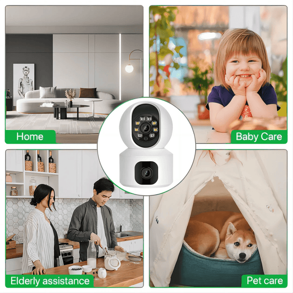 Tuya 8MP Dual Lens WiFi Baby Monitor - Auto Tracking And Color Night Vision - stepyours.com