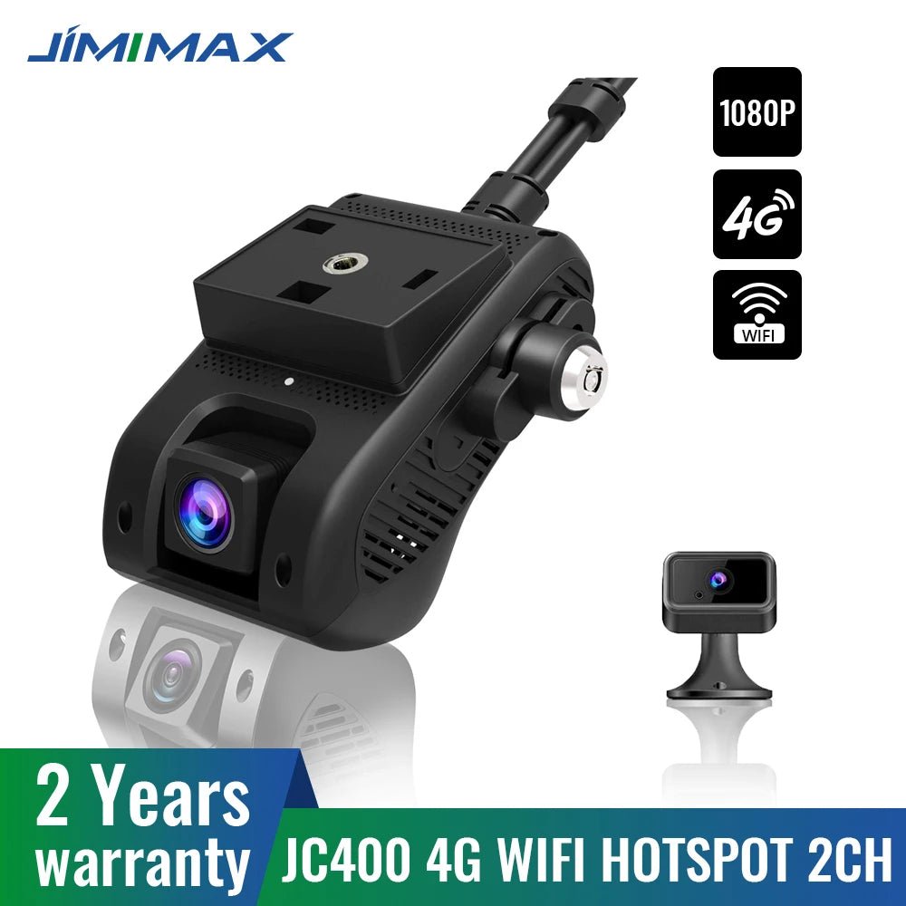 JIMIMAX 4G Dash Cam Front and Rear JC400A WIFI Hotspot GPS Live Stream App - stepyours.com