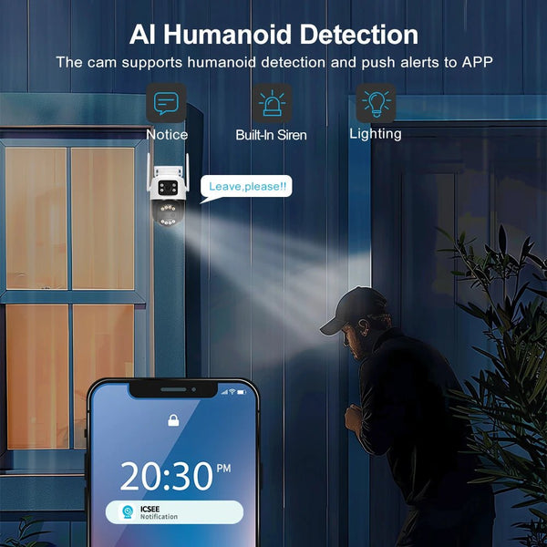 ASECAM 12MP 6K WiFi Camera - 8X Zoom With AI Human Detection Auto Tracking - stepyours.com