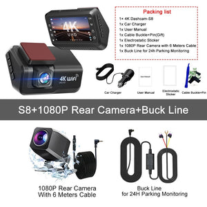 Hook Your Drive Kocam 4K UHD Dash Cam Dual Lens Night Vision Parking Monitor - stepyours.com