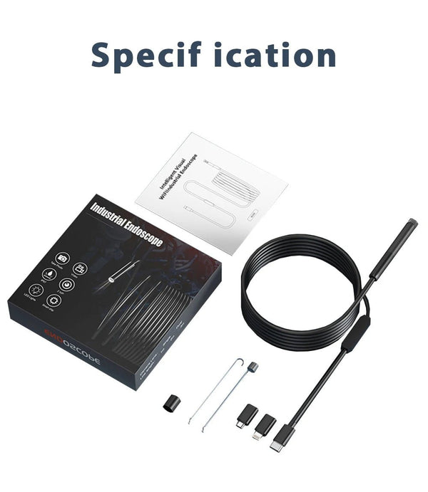 KERUI 2MP Industrial Endoscope Camera - Dual Lens, IP67 Waterproof, Type - C Ready - stepyours.com