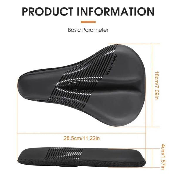 Gel Padded Bike Seat Cover Waterproof Cushion