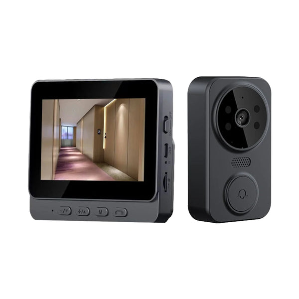 4.3'' IPS Screen 2.4G Wireless Visual Intercom Doorbell with Screen Smart High-definition Video Monitoring Two-Way Intercom by stepyours.com