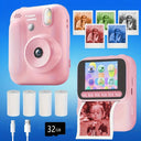 Kids Color Printing Instant Camera 32GB 1080P Digital Photo Video Gift - stepyours.com