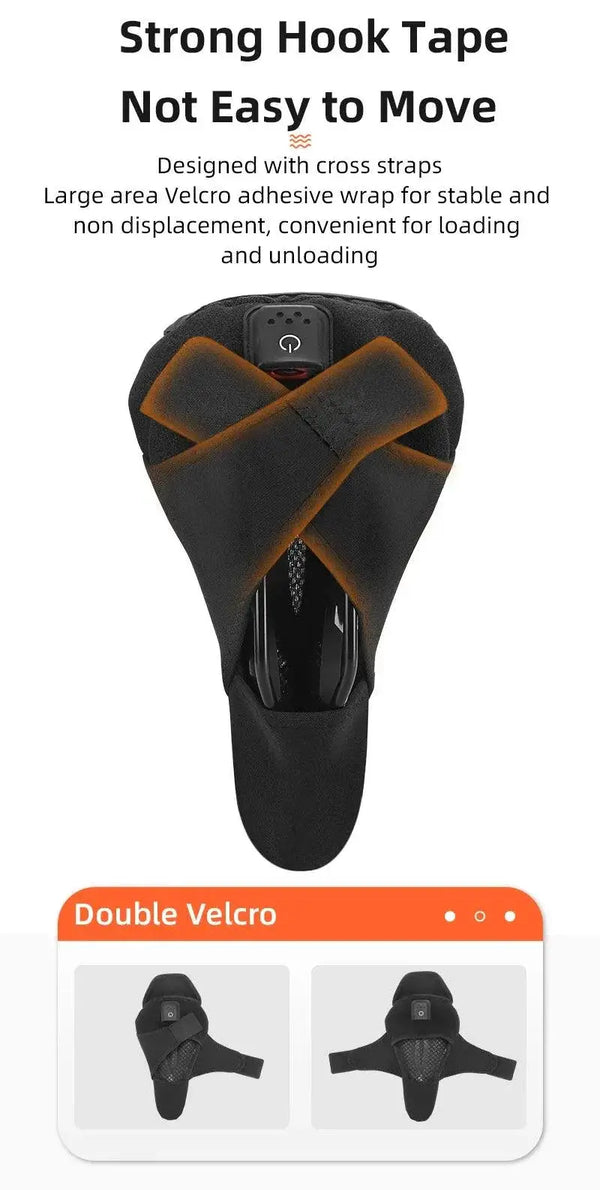 Gel Memory Foam Bike Saddle Cover With Safety Taillights