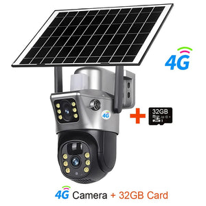 V380 Pro Solar Security Camera - Dual Lenses 8MP 4K PIR Night Vision Outdoor - stepyours.com