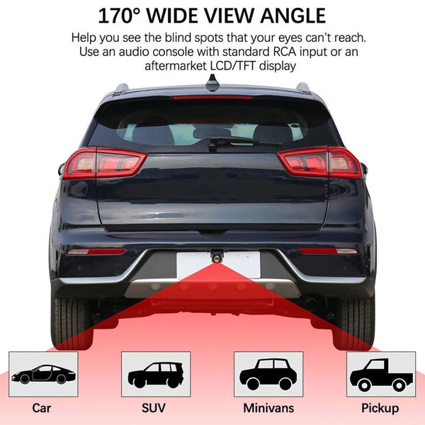 720P AHD Vehicle Rear View Camera 170 Degree Night Vision Parking Assist - stepyours.com