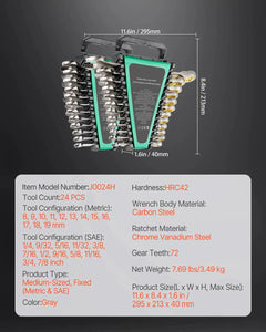 Premium Cr V Steel Ratchet Wrench Set — product image 7