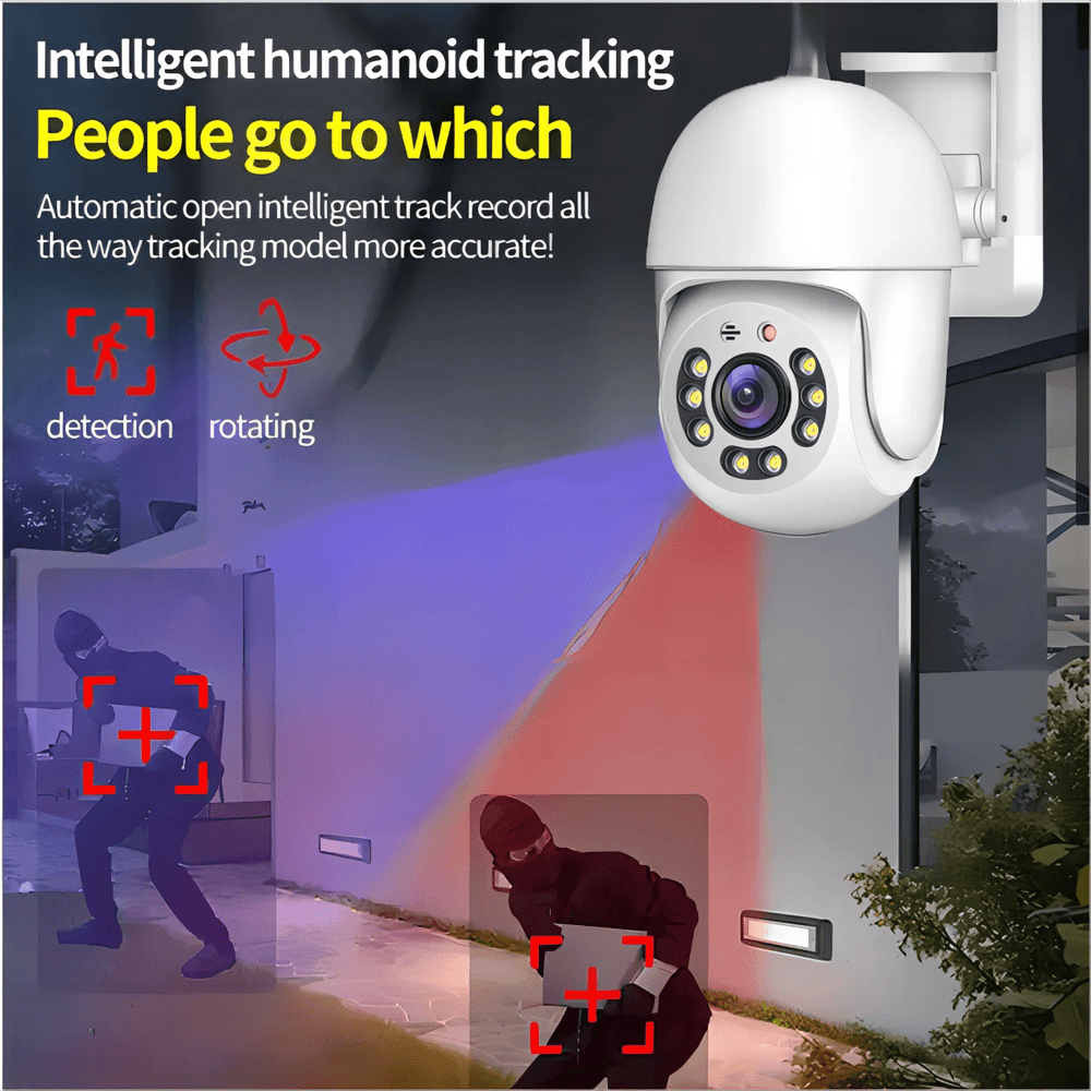Tuya 4MP PTZ WiFi Outdoor Camera IP66 Weatherproof 5G Dual Band Security - stepyours.com